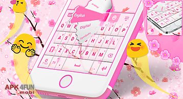 Pink flowers for go keyboard