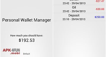 Personal wallet manager