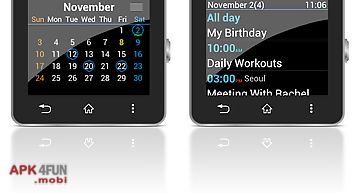 Calendar for smartwatch 2