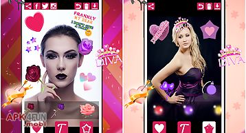 Glam photo stickers for girls