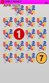 1-2-3 numbers match-up game