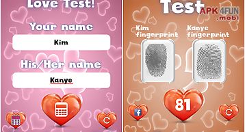 Fingerprint love test for fun
