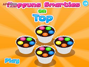 muffins smarties on top