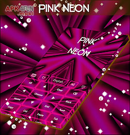 pink neon keyboard go