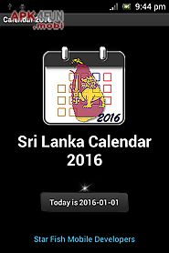 sri lanka calendar 2016