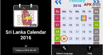 Sri lanka calendar 2016