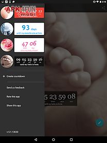 baby countdown widget