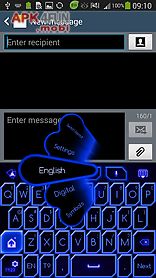 go keyboard blue neon theme