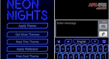 Go keyboard blue neon theme