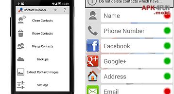Contacts cleaner merge & clean