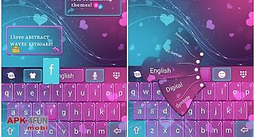 Abstract waves keyboard theme
