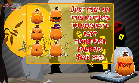 baby monster halloween pumpkin decoration