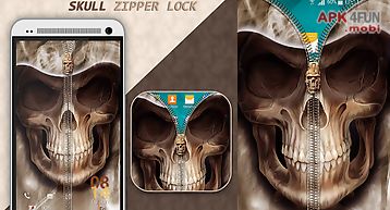 Skull zipper lock