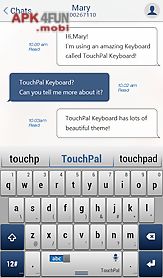 touchpal blue keyboard theme