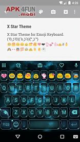 x star emoji keyboard theme