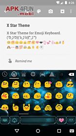 x star emoji keyboard theme