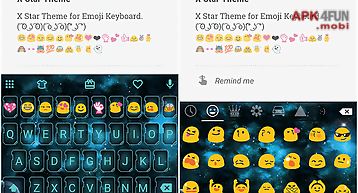 X star emoji keyboard theme