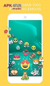 wave animated keyboard + emoji