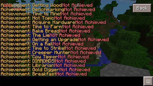 achievements for minecraft pe