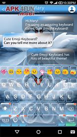 swan heart emoji keyboard skin
