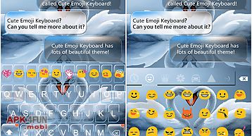Swan heart emoji keyboard skin