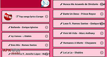 Top latin songs lyrics