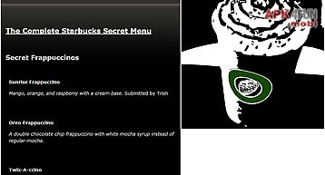 Complete starbucks secret menu
