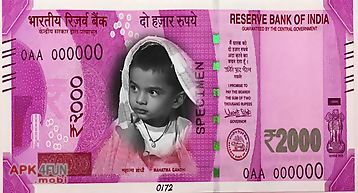 Indian rupee note photo frames