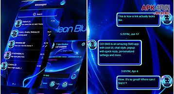 Neon blue sms