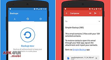 Simpler contacts backup