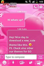 go sms pro theme pink love