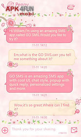 go sms pro love petal theme ex