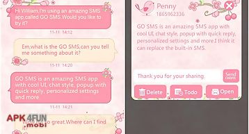 Go sms pro love petal theme ex