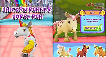 Unicorn runner 3d: horse run