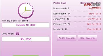 Ovulation calendar & fertility