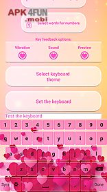 love keyboard with emoticons