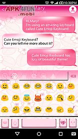 retro pink emoji keyboard skin