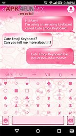 retro pink emoji keyboard skin