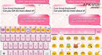 Retro pink emoji keyboard skin