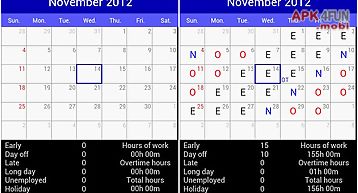 Work shift calendar
