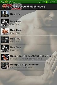 5-day bodybuilding schedule