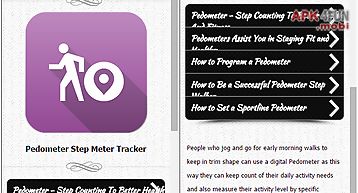 Pedometer step meter tracker