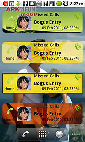 missed calls widget