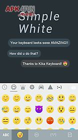 simple white keyboard theme