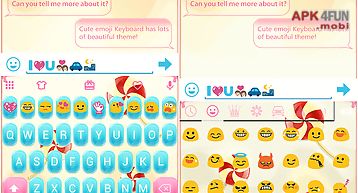 Candy love emoji keyboard skin