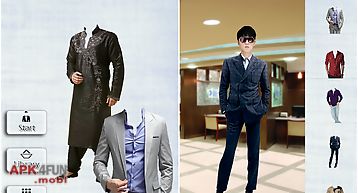 Stylish man suit montage