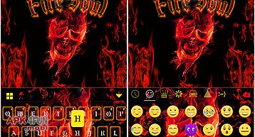 Fire soul emoji keyboard theme