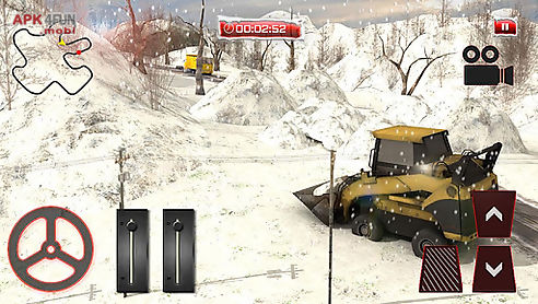 winter snow plow truck driving
