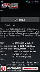 pnr status and train info
