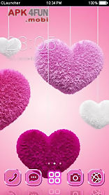 fluffy heart pink love theme